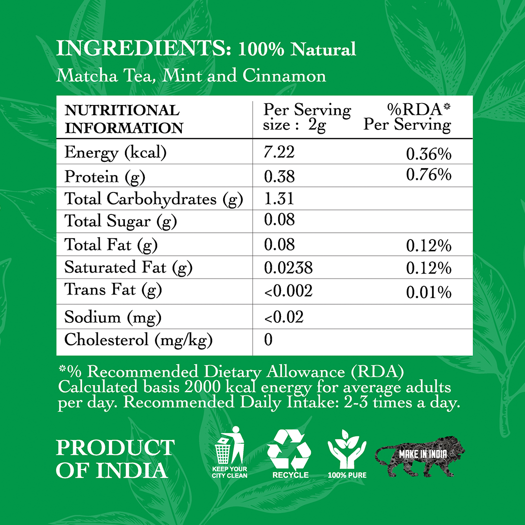 Matcha Medley – Premium Japanese Matcha with Mint & Cinnamon